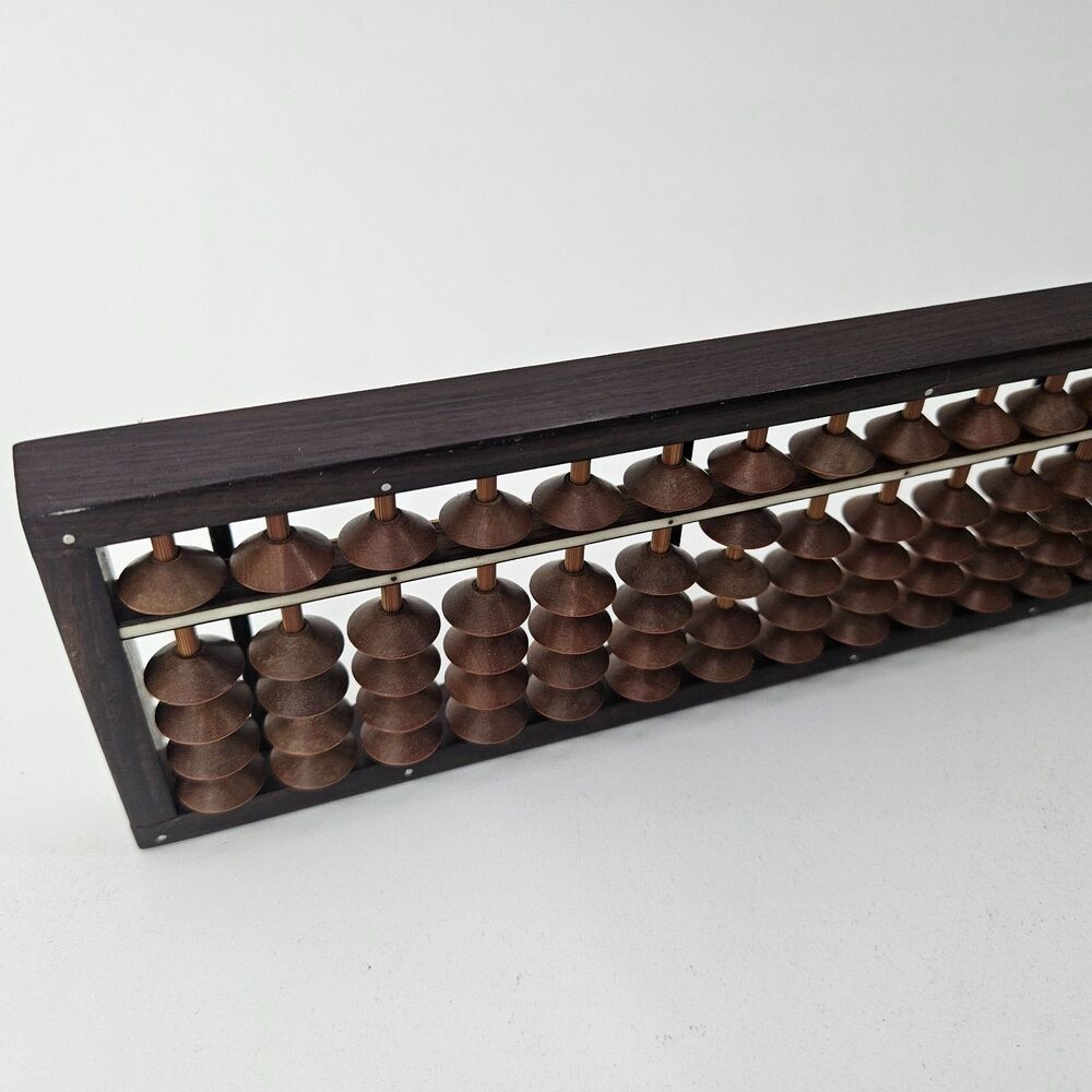 Vintage Japanese Soroban Abacus 23 Rods Certified Japan Abacus Education Fed
